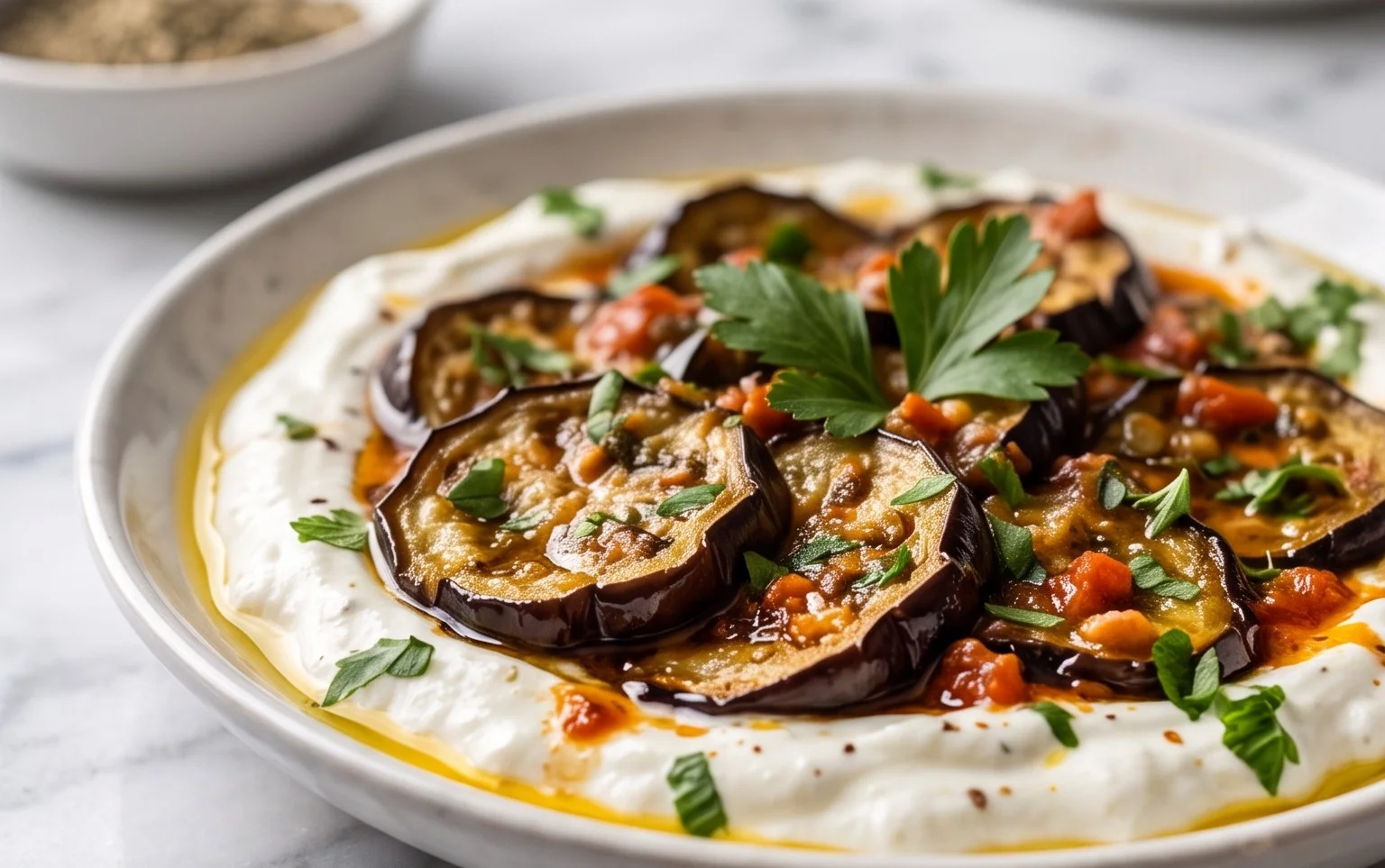 Aubergine Borani Persane : Recette Facile et Crémeuse