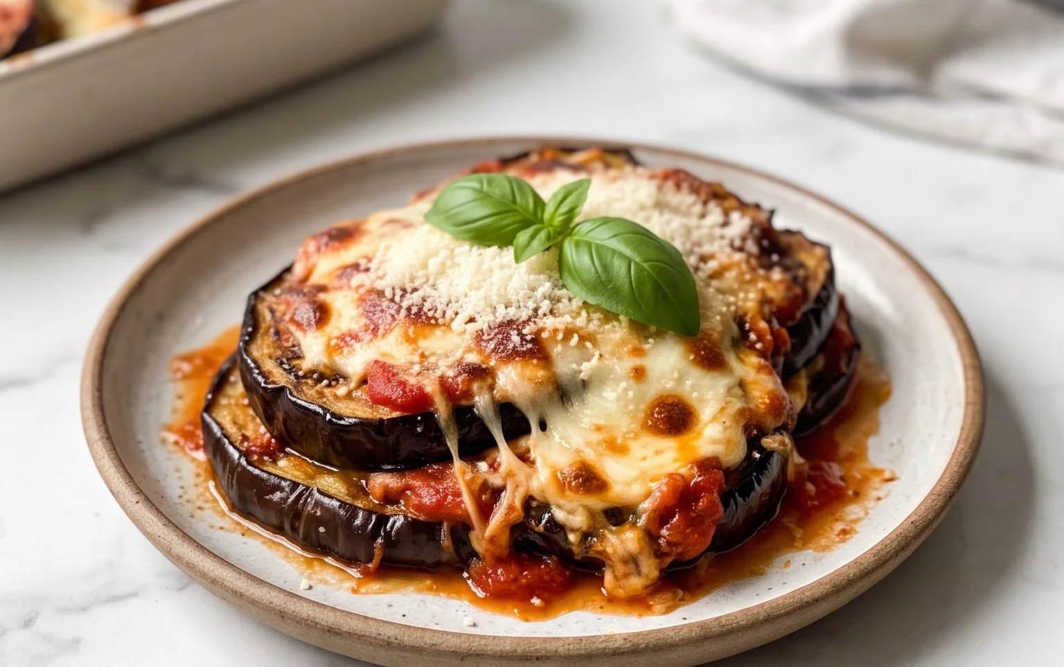 Parmigiana di Melanzane : Aubergines rôties faciles